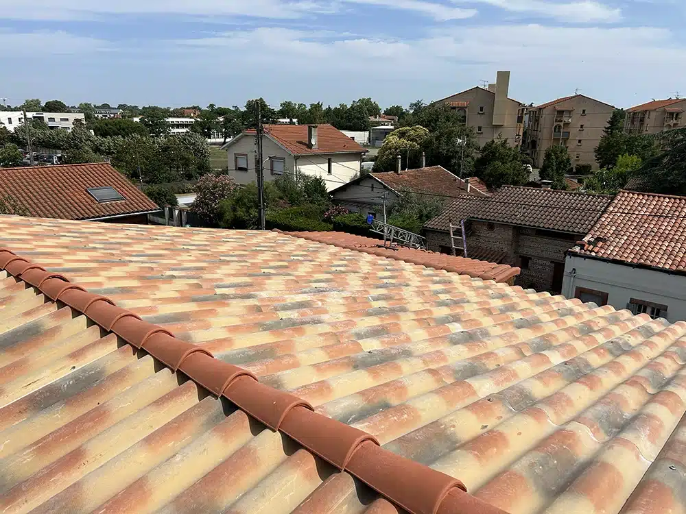 Atout Couverture Chantier réalisé à Tournefeuille pose de plaque fibrociment paysage