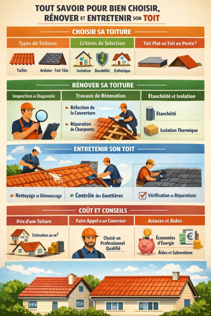 Conseils pratiques pour bien choisir et entretenir son toit.